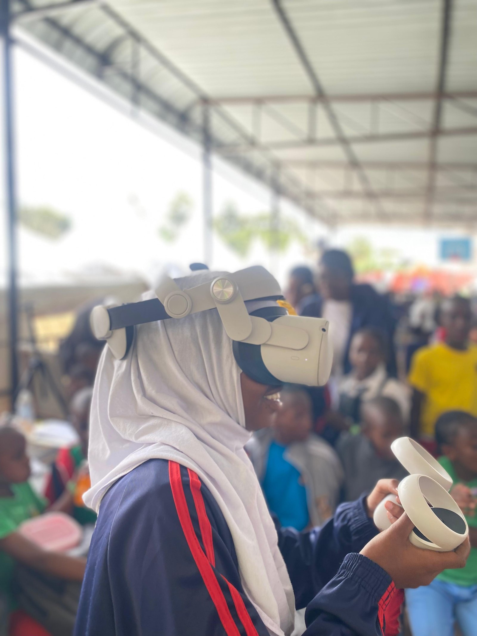 School Kid Playing VR Games